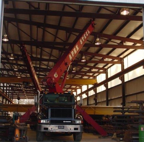 Apex Steel Crane in Fabrication Facility- Raleigh NC